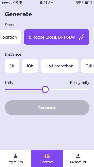 Generoute screenshot