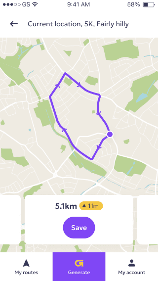 A second generated loop route option