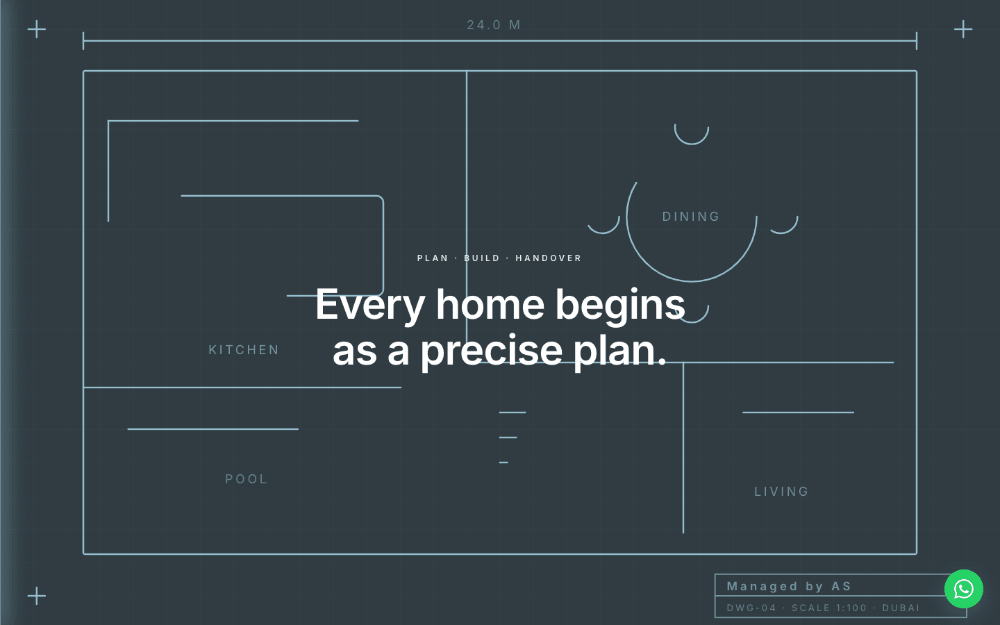 Scroll-Drawn Blueprint