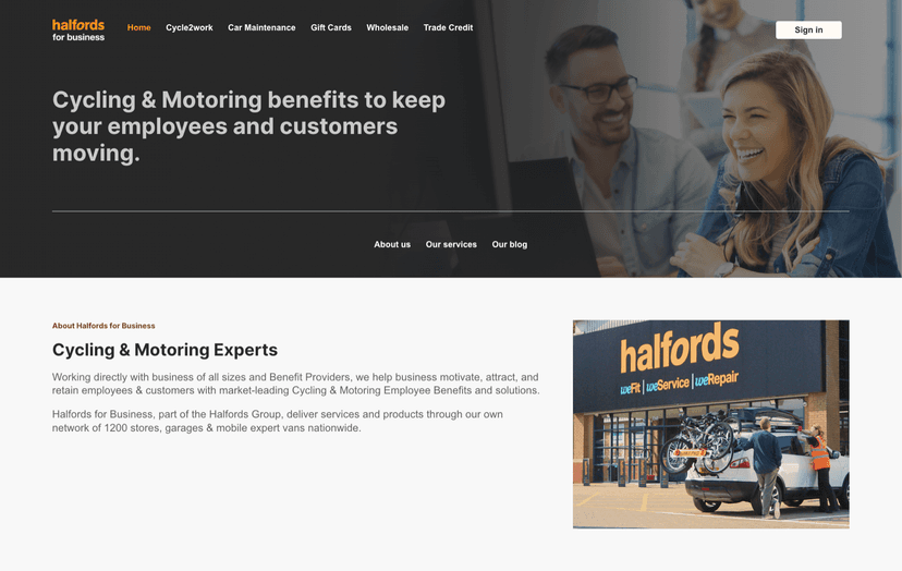 Halfords for Business screenshot