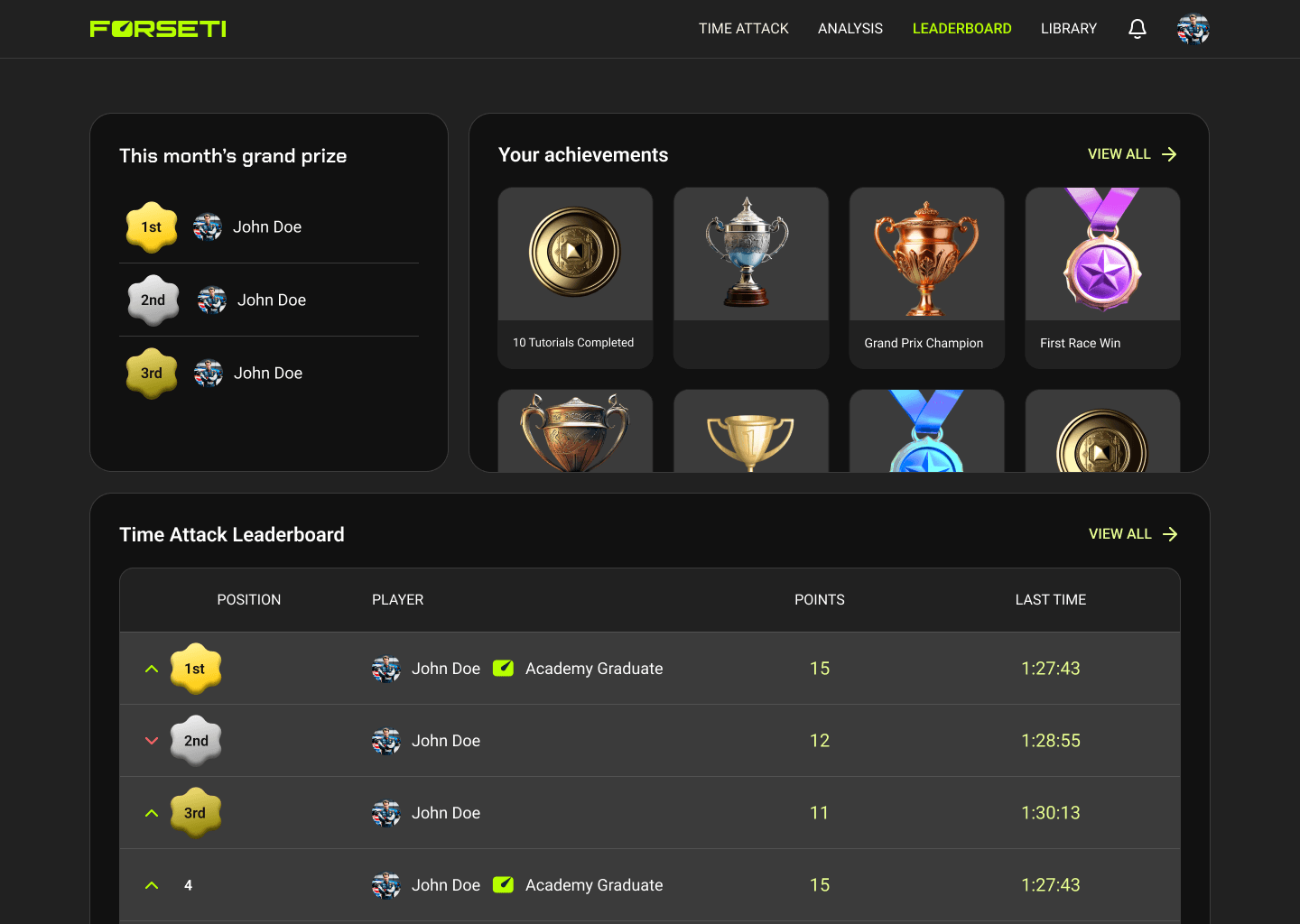 Live Leaderboards