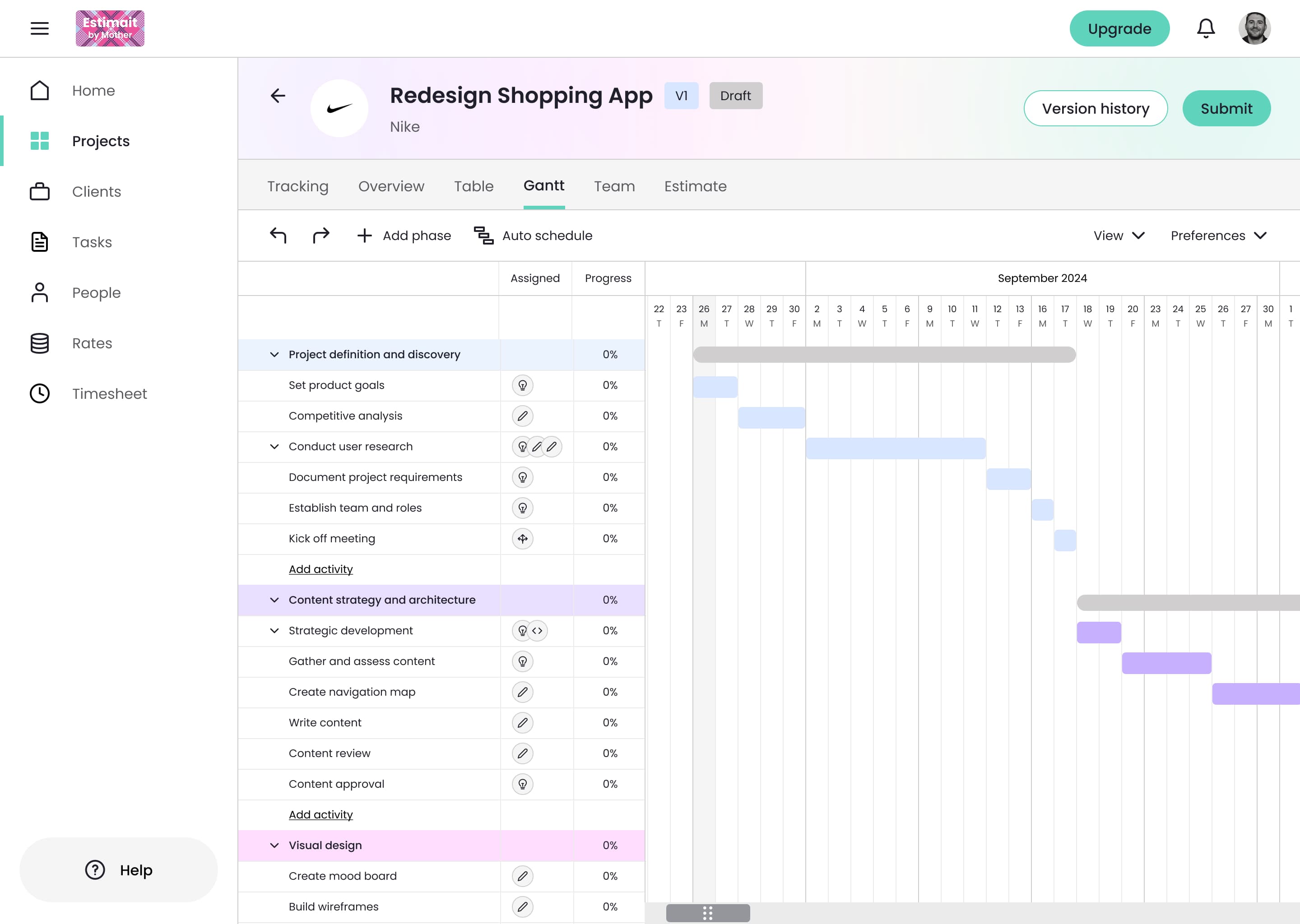 Gantt View